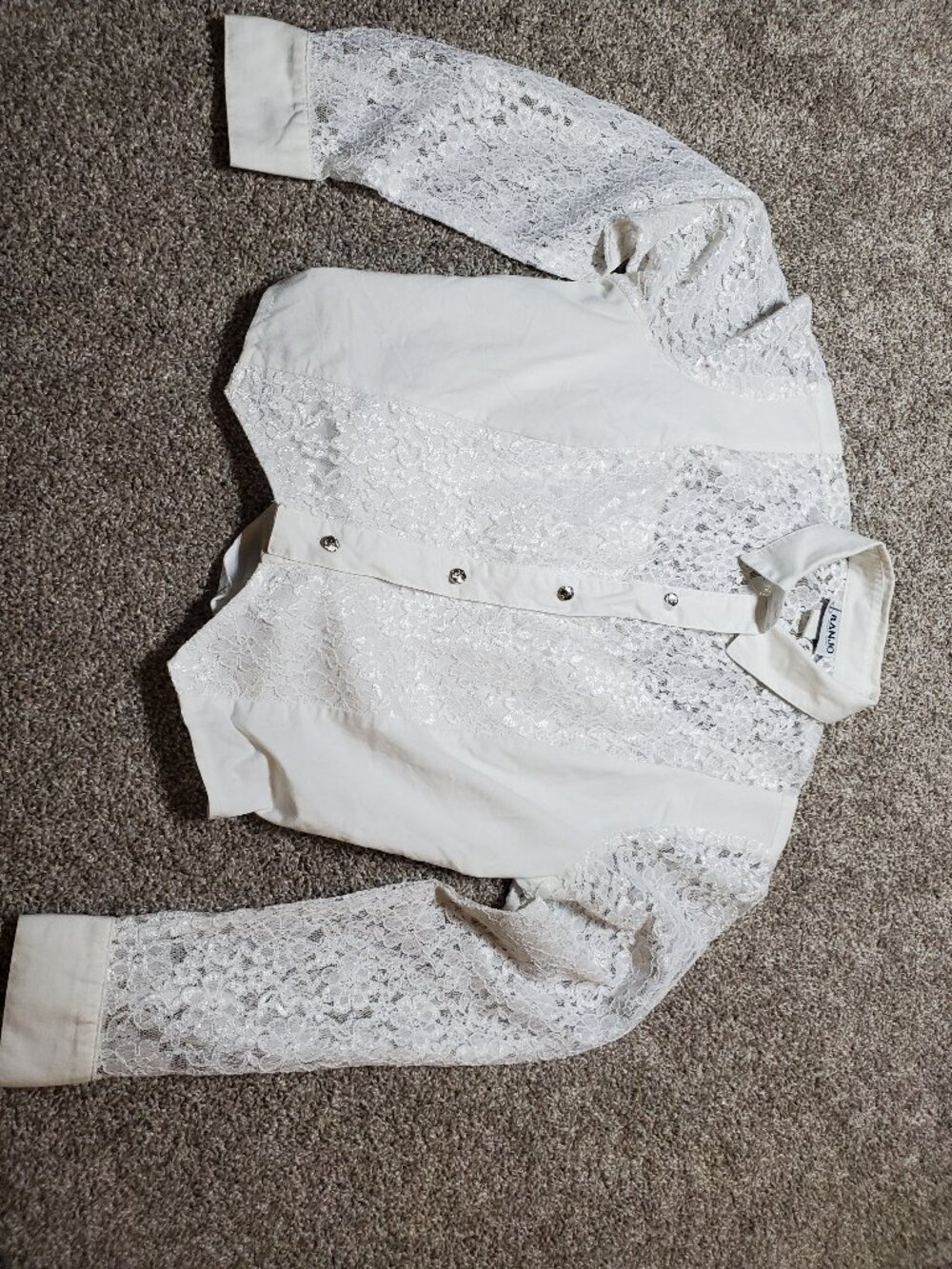 Women's Western Cowgirl Lace Rodeo Button Shirt Size XL